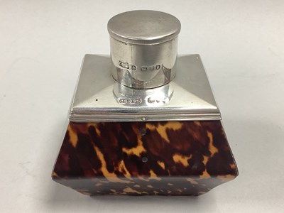 Lot 55 - A Hallmarked Silver and Faux Tortoiseshell...