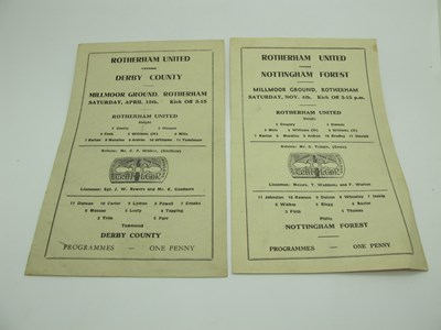 Lot 561 - Rotherham United Circa War Time Era Single...