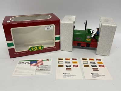 Lot 833 - A L.G.B 'G' Gauge/10mm Ref No 21910 0-4-0...