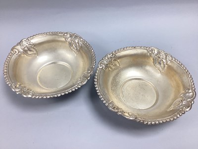 Lot 10 - A Pair of Decorative Bowls, with stylised leaf...