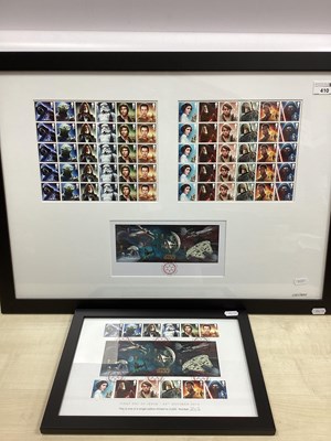 Lot 410 - Stamps: Two limited edition framed Star Wars...