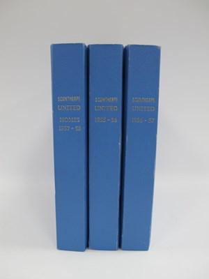 Lot 674 - Scunthorpe United Home Binders, 1955-6, 56-7,...