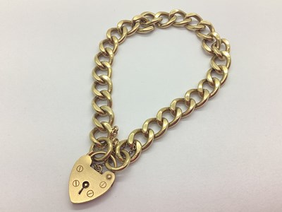 Lot 205 - A 9ct Gold Chunky Curb Link Bracelet, to 9ct...