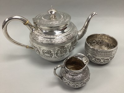Lot 38 - A Highly Decorative Matched Hallmarked Silver...