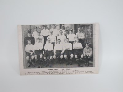 Lot 528 - Derby County Postcard 1908-9 Cup Team...
