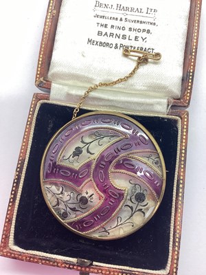 Lot 226 - A Decorative Unusual Circular Panel Brooch, of...