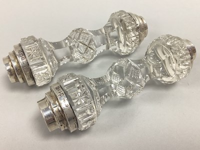 Lot 44 - A Pair of Edwardian Hallmarked Silver Mounted...