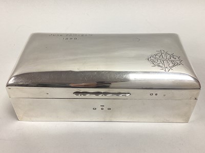 Lot 42 - A Victorian Hallmarked Silver Cigarette Box,...