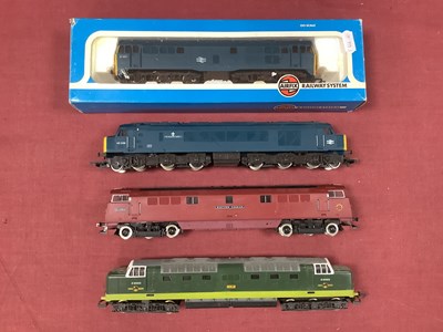 Lot 695 - Four 00 gauge diesel locomotives: a Lima green...