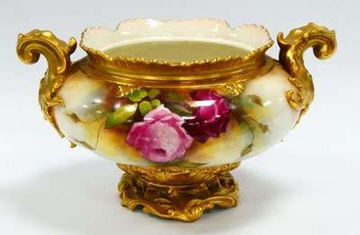 Lot 1045 - A Royal Worcester Porcelain Two-Handled...