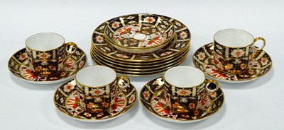 Lot 1037 - A Royal Crown Derby Porcelain Part Tea Service,...
