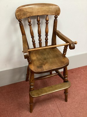 Lot 1416 - A XIX Century Ash Child's High Chair, with...