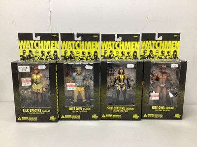 Lot 776 - Four DC Direct Watchmen 6" Plastic Action...