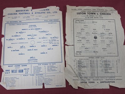 Lot 606 - Chelsea 1944-5 Programmes v. Brentford Dated...