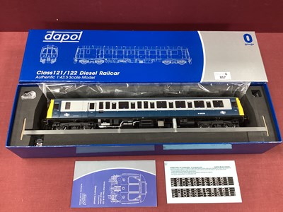 Lot 857 - A boxed Dapol 0 gauge Class 121 Diesel Railcar...