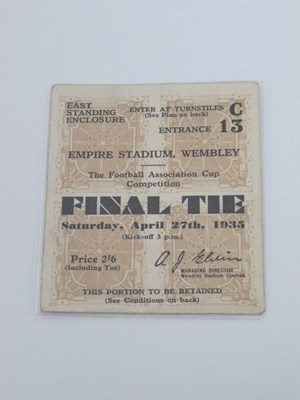 Lot 561 - 1935 F.A. Cup Final Ticket, Sheffield...