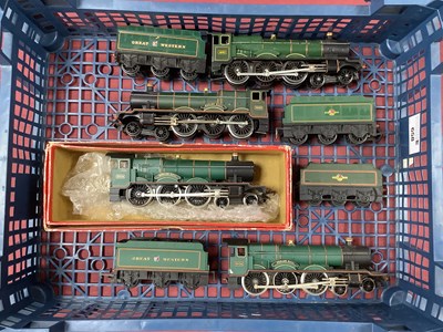 Lot 658 - Four Triang 00 gauge Hall Class locomotives,...