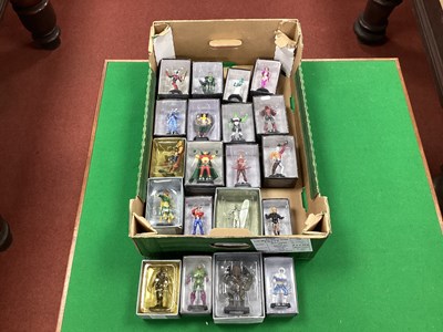 Lot 821 - Twenty Eaglemoss DC Comics, Marvel White Metal...