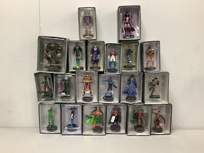 Lot 876 - Twenty Eaglemoss DC Comics, Marvel White Metal...