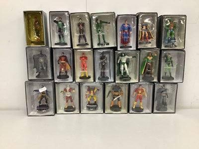 Lot 880 - Twenty Eaglemoss DC Comics, Marvel White Metal...