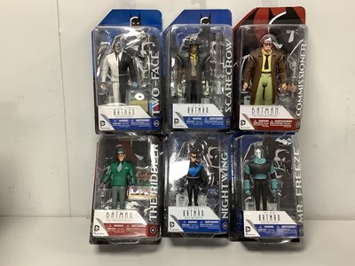 Lot 858 - Six DC Collectibles Plastic Action Figures....