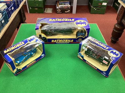 Lot 749 - Three Corgi Diecast Model Batmobiles....