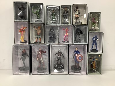 Lot 868 - Seventeen Eaglemoss White Metal and Plastic DC...