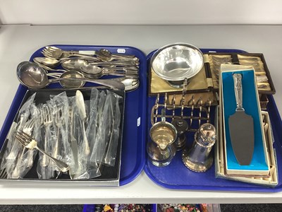 Lot 236 - An Assortment of Platedware, to include seven...