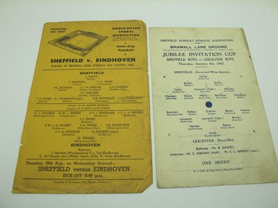 Lot 552 - 1944-5 Sheffield Boys v. Leicester Boys Single...