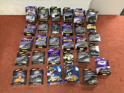 Lot 800 - Thirty Mattel HotWheels Batman Themed Diecast...