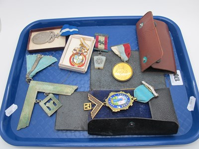 Lot 170 - A Hallmarked Silver Gilt and Enamel Masonic...