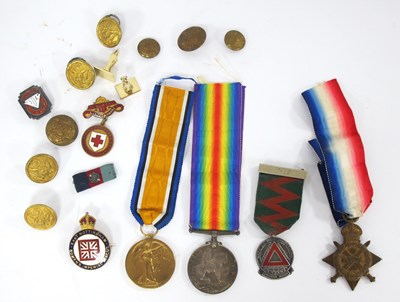 Lot 597 - WWI Medal Trio, comprising 1914-1915 Star,...