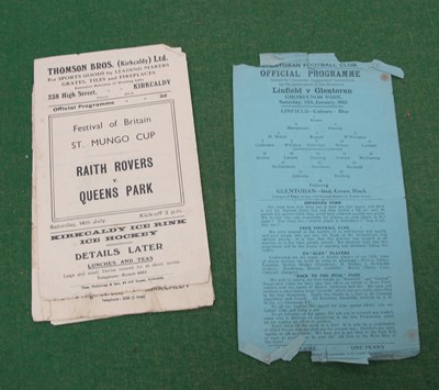 Lot 631 - 1944-5 Linfield v. Glentoran Single Sheet...