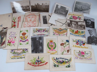Lot 472 - WWI British Military Silk Greetings Cards,...