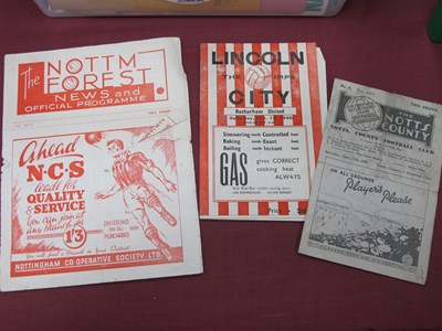 Lot 595 - Lincoln City v. Rotherham United Programme,...