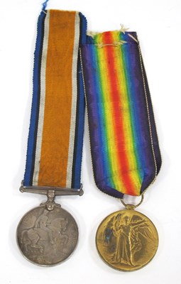 Lot 595 - WWI Medal Duo, comprising British War Medal &...