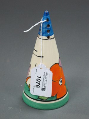 Lot 1076 - A Newport Pottery Clarice Cliff Conical Sugar...