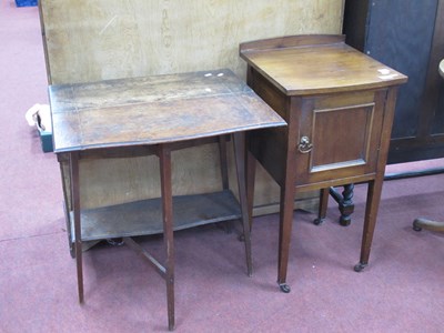 Lot 1536 - Edwardian Mahogany Pot Cupboard, on porcelain...