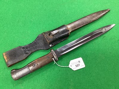 Lot 527 - WWII German Model 1884/98 Bayonet with...
