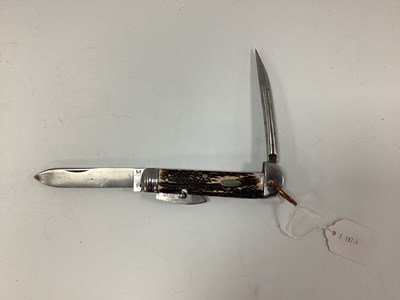 Lot 541 - WWI and interwar British Military Staghorn...
