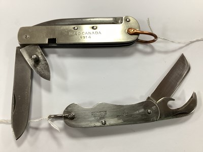 Lot 537 - WWI Canadian Military Jack Knife, with Marlin...