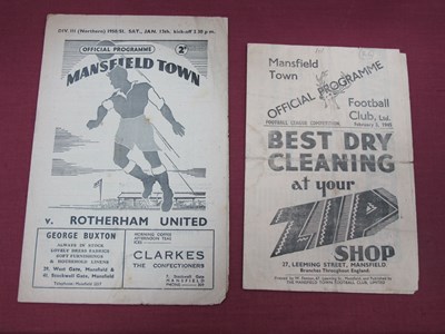 Lot 597 - Mansfield Town 1944-5 Programme v. Derby...