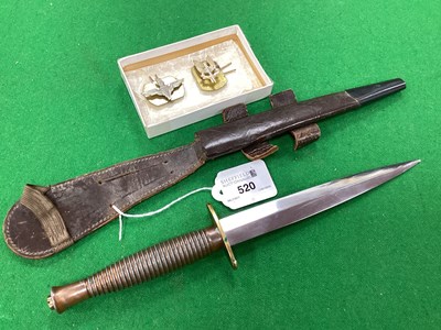 Lot 520 - Fairbairn Sykes Fighting Knife, 3rd pattern...