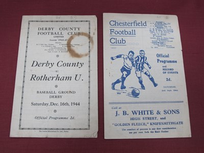 Lot 598 - 1944-5 Rotherham United Away Programmes at...