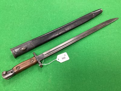 Lot 522 - WWI British Pattern 1907 Bayonet with Scabbard,...