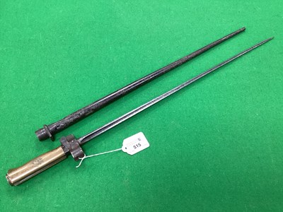 Lot 515 - WWI French M1866/1915 Bayonet with Scabbard,...