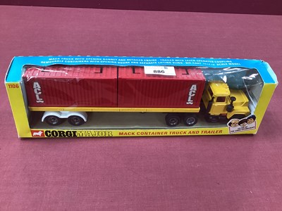 Lot 886 - Corgi Major No 1106 Mack Container Truck and...