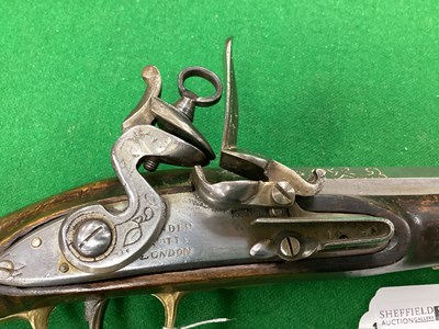 Lot 501 - Reproduction Flintlock Pistol, lock stamped...