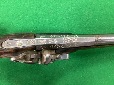 Lot 501 - Reproduction Flintlock Pistol, lock stamped...