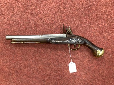 Lot 501 - Reproduction Flintlock Pistol, lock stamped...